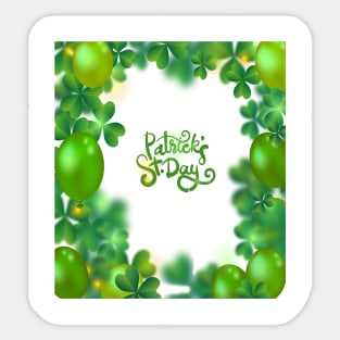 green clover balloon light st patriks day Sticker